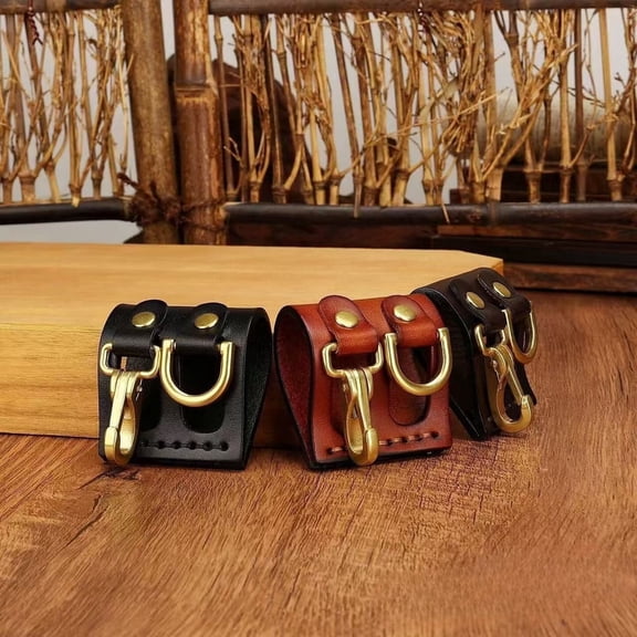 Men's Leather Keychain Leather Belt Key Holder Handmade Accessories