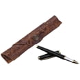 thumbnail image 4 of Estuche para bolígrafo individual de cuero hecho a mano vintage Funda para pluma estilográfica de cuero de vaca Estuche para bolígrafo (marrón tallado) Ormromra Plumas Fuente, 4 of 6