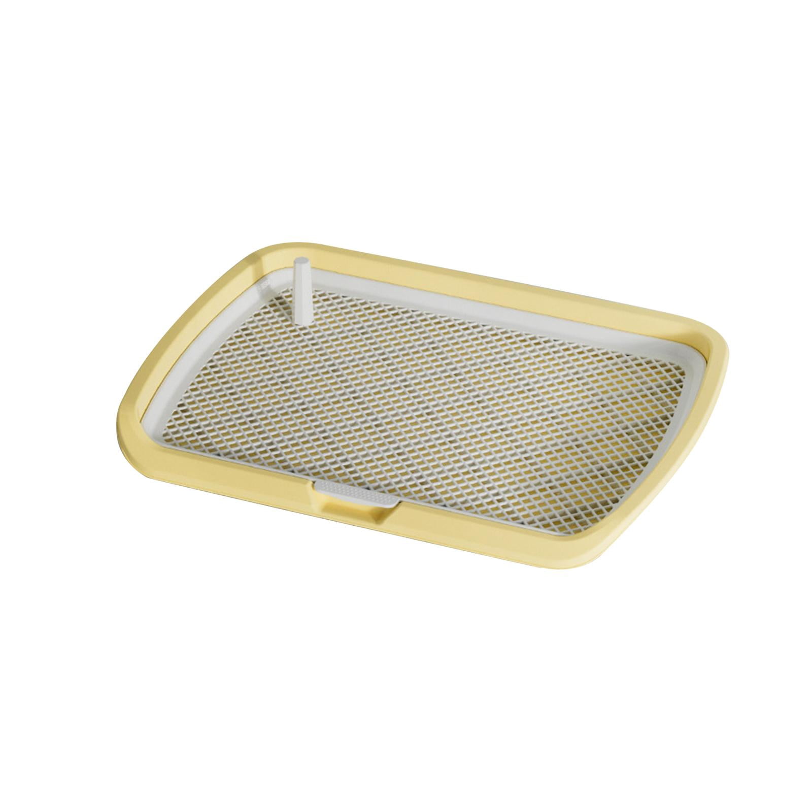 Sharplace Dog Potty Toilet With Column & Grid - Indoor Puppy Training Litter Box & Pee Pad Holder, Yellow