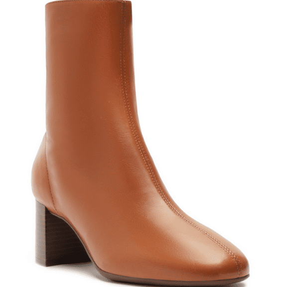 Arezzo Women's Roast Rebecca Mid-Block Leather Boots, 7 B