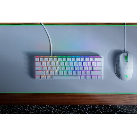 Razer - Huntsman Mini 60% Wired Optical Clicky Switch Gaming Keyboard with Chroma RGB Backlighting - Mercury