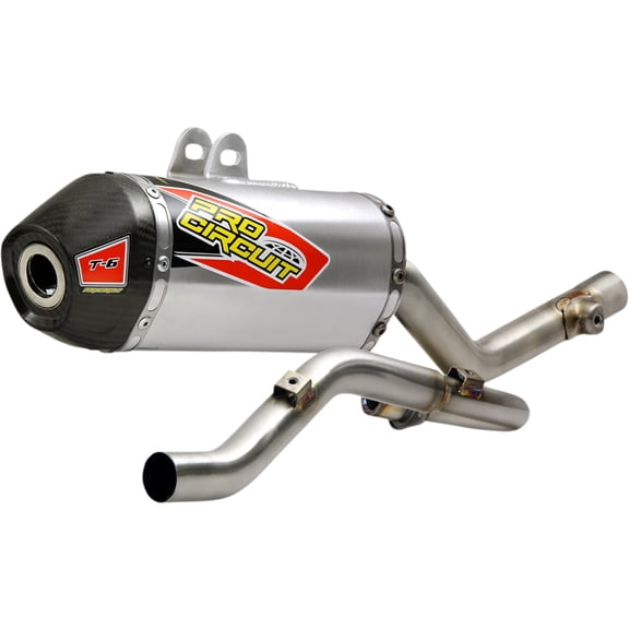 Pro Circuit T-6 Stainless Steel Full Exhaust System w/Carbon End Cap (0112023F)