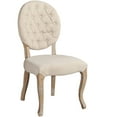 thumbnail image 3 of Linon Bradford Linen Oval Back Chair- Brown, Set of 2 Chairs, Assembled, 3 of 4