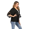 thumbnail image 4 of Women's Open Front Short Sleeves Cardigan Sheer Chiffon Cardigan Coat Beachwear Cover up for Summer Beach Pool Travel Vacation, 4 of 9