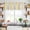 Gray Turmeric, variant on Orange Grey Striped Kitchen Curtain Valances for Windows Farmhouse Short Curtains, Geometric Vertical Stripes White Rod Pocket Valance Curtain for Bedroom Cafe Living Room 42"x18"