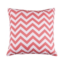 Majestic Home Goods Decorative Coral Chevron Extra Large Pillow