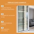 thumbnail image 6 of Fireplace Glass Cleaner Kit - 150ml & Tools, Removes Soot, Tar & Stains, Restores Clarity to Glass Doors & Screens, 6 of 10