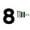 Eight, variant on SLYNSHome Floating House Letter 6 inch Stainless Steel Modern Door Letters Sign Mailbox House Address Decor with Screws (B)