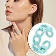 thumbnail image 2 of Colorido Anillo Puño Abierto Cadena Cubana Diseño Dedo Índice Anillo Macarone Moda Candy Anillo Joyería, 2 of 2