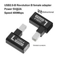 thumbnail image 2 of Adaptador Impresión USB 2.0 Tipo B Extensor Enchufe Izquierdo 90 Grados para Escáner Impresora, 2 of 5