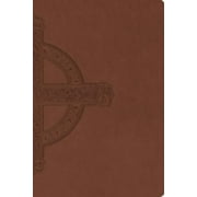 NLT Large Print Premium Value Thinline Bible, Filament Enabled (Leatherlike, Brown Celtic Cross), (Hardcover)