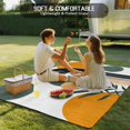 thumbnail image 4 of Boho Middle Century Outdoor Rug 6x9 Ft - Reversible Patio Rug Outdoor Camping Rugs, Abstract Orange Geometric Botanical Indoor Outdoor Area Rugs, Non-Slip Outdoor Carpet Runner for Deck/Porch, 4 of 8