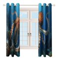 thumbnail image 3 of Colorful Octopus Window Curtain Panels Grommet Blackout Curtains Blackout Curtains for Living Room, 3 of 7