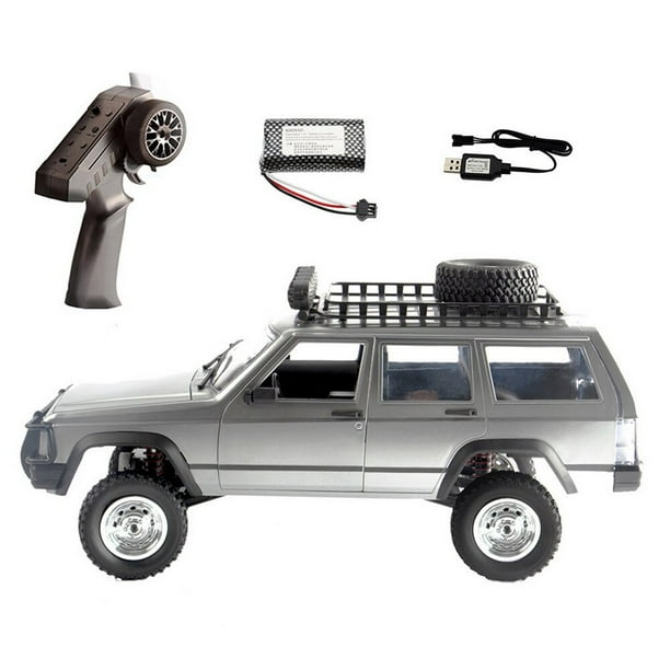 MN78 1/12 RC Car 2.4G Tracción en las cuatro ruedas Coche de escalada Cherokee Linkage Señal de giro RC Modelo Control remoto Juguetes para niñosPlata 1 batería Deng Xun unisex