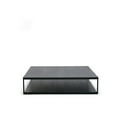 thumbnail image 4 of Benjara Cid Rive 48 Inch Coffee Table, Square Top, Shelf, Black Ash Veneer, Iron, 4 of 6