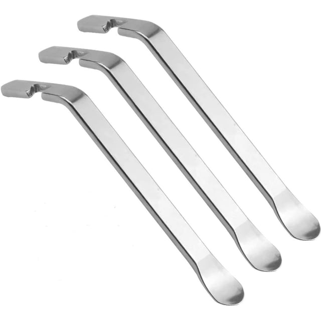 Essential Tools for Motorcycle, Bicycle & Car Inner Tube Repairs Metallic Bike Tire Levers, 3-Pack