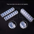 thumbnail image 2 of Plastic Bead Containers Jewelry Box for Nail Art Decoration Clear 155x33x18mm 4pairs, 2 of 7