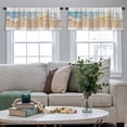 thumbnail image 3 of LALILO Kitchen Curtain Valance Wooden Desk Sea Sky Rod Pocket Window Curtain 52"x 18" Set of 2, 3 of 6