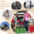 thumbnail image 5 of Round Barrel Bag Foldable Lightweight Packaway Sports Gym Duffle Holdall,Black,Medium, 5 of 7