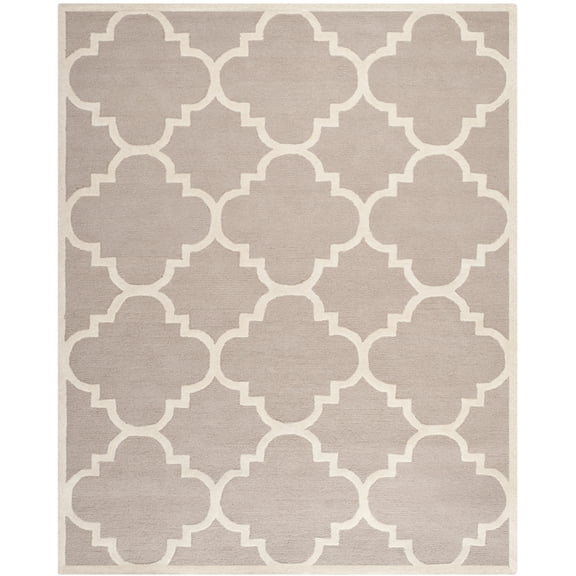 SAFAVIEH Cambridge Justine Geometric Wool Area Rug, Beige/Ivory, 10' x 14'