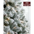 thumbnail image 5 of Pre-Lit Christmas Tree 6ft Snow Flocked, Artificial Spruce, 300 Clear Lights, Feel Real Hinged Xmas Trees, 5 of 7