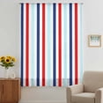 thumbnail image 3 of Red Blue Stripe Sheer Curtains 54 Inches Long, Gradient Geometric White Vertical Striped Light Filering Curtains, Breathable Simi Curtain Privacy Drapes for Kitchen Bathroom Small Window Treatment, 3 of 9