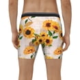 thumbnail image 4 of Cauagu Sunflower 5 Print Men's Boxer Briefs, Funny & Cute Underwear Elastic Waistband Briefs Ideal Gift for Men,1-Pack, 4 of 7