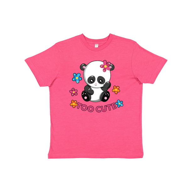 droog Groenteboer de elite Inktastic Too Cute Baby Panda with Flowers Youth T-Shirt - Walmart.com