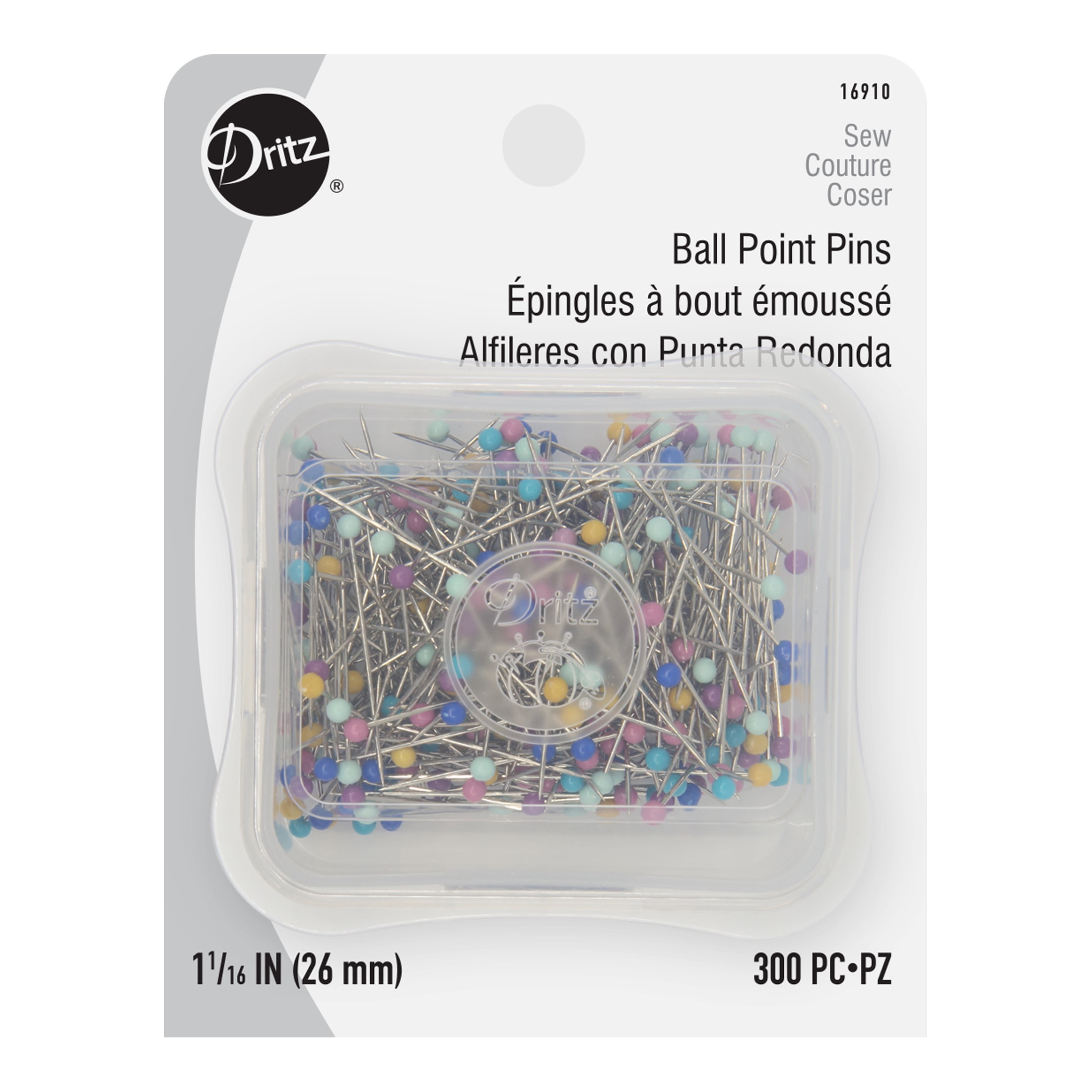 Dritz 1 1/16" Ball Point Pins, 300 Count