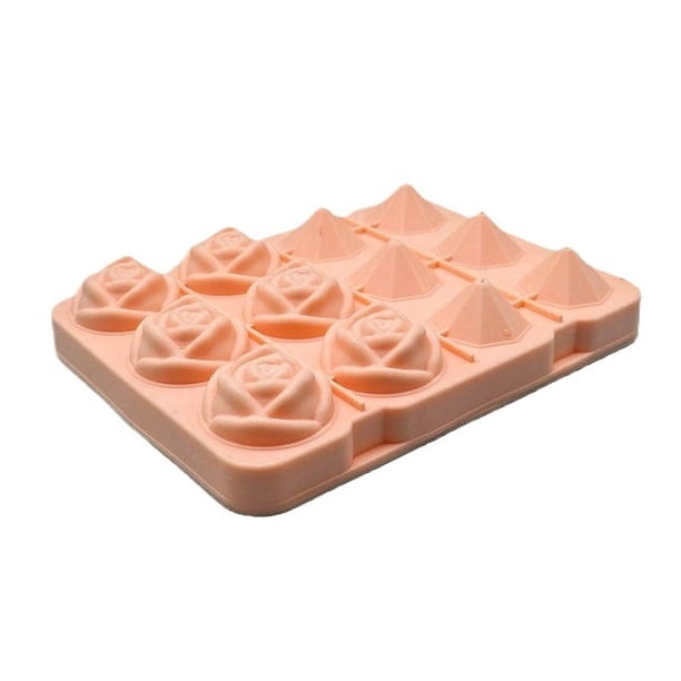 Molde de silicona for bandeja de hielo con forma de rosa, perfecto for cubitos de hielo y postres creativos