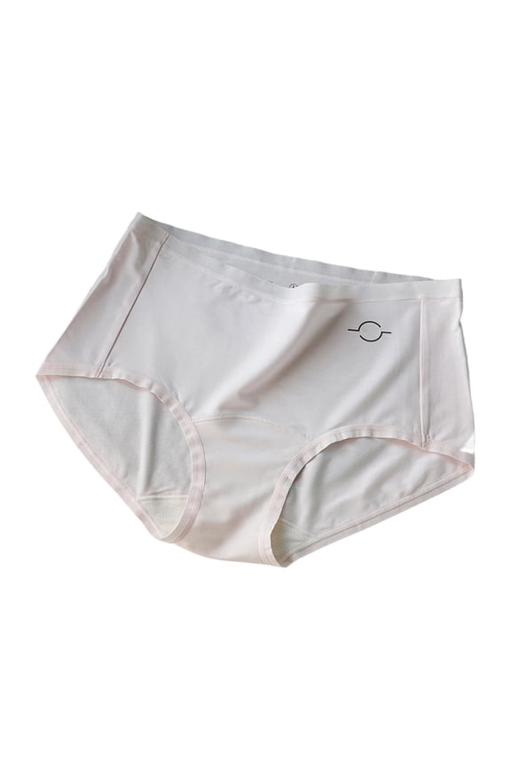 Womens Mid Rise Seamless Cotton Briefs Abstract Pattern Vertical Stitching Breathable Underwear
