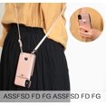thumbnail image 6 of PU Leather Wallet Case for Samsung Galaxy S10e Necklace Lanyard Case Cover with Card Holder Adjustable Detachable Anti-Lost Neck Strap Case for Samsung Galaxy S10e,Pink, 6 of 14