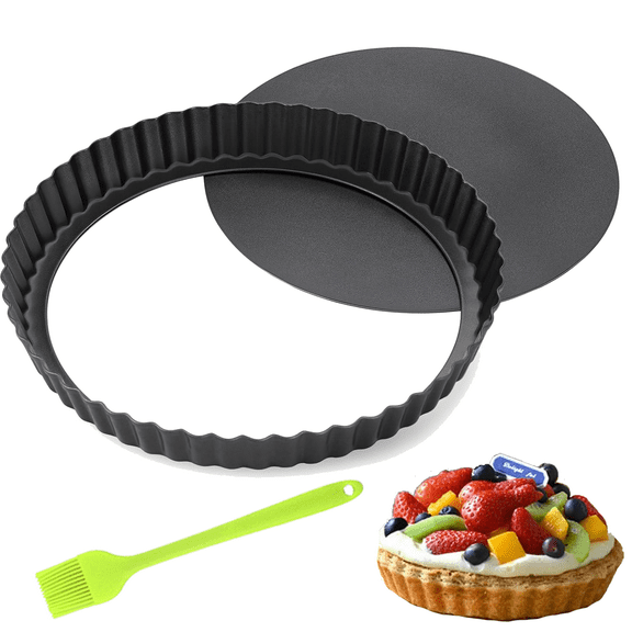 Tart Pan Pie Pans for Baking 9 Inch with Removable Bottom Quiche Baking Dish