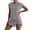 Grey, variant on Skort Sets for Women 2 Pieces Summer Casual Outfits Two Pieces Travel Short Sleeve Lined Split Athletic Skirt Sets Green S