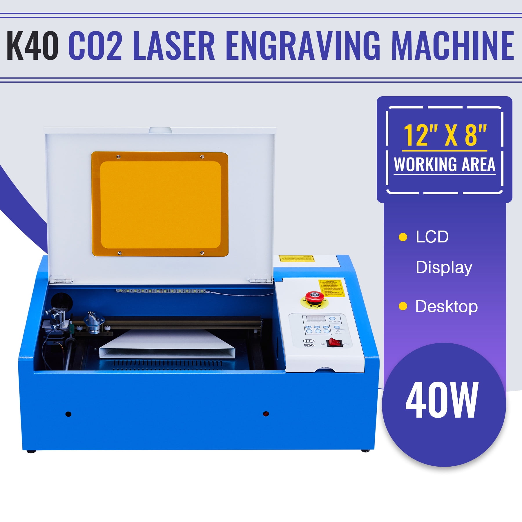 40W Desktop Laser Engraving Machine DIY Engraver Carver Printer 280*230mm O1Y0 