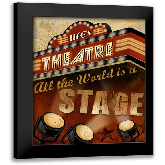 Knutsen, Conrad 12x14 Black Modern Framed Museum Art Print Titled - Lifes Theatre
