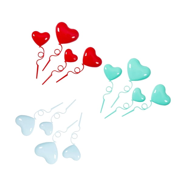12 globos para tartas con forma de corazón para cupcakes, bodas, niñas, niños y mujeres. Estilo P