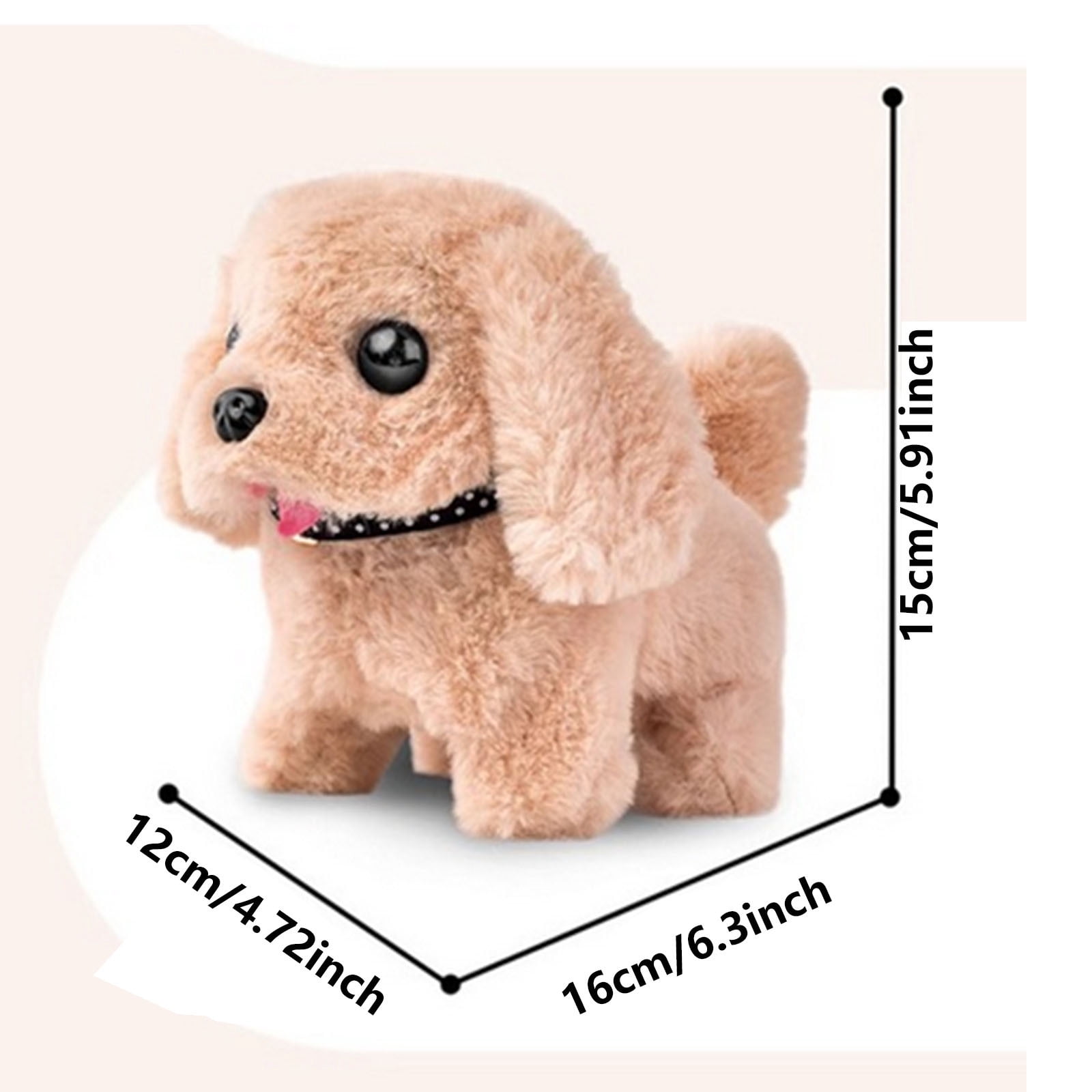 Interactive Robotic Puppy Toy Realistic Walking Barking Pet Companion Soft Stuffed Animal For Kids Indoor Outdoor