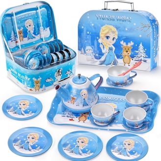 American Girl 18 Pieces Wellie Wishers Plastic Play Tea Set, Multi