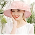 thumbnail image 4 of Organza Fascinator Hat for Women - Derby Cocktail Tea Party Sun Hat Wedding Bridal Flower Church Hat, 4 of 5