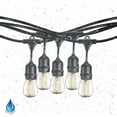 thumbnail image 3 of Diodesy- Pack of 4 STRING10L/14FT/16IN/E26/BLACK/LED/S14 14Ft Pendant Hanging String Light with Plastic LED Shatter Resistant S14 Clear Lamp, 10 Socket E26 Medium Base, 1W, 2700K Warm White, 60LM,ETL, 3 of 4