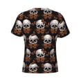 thumbnail image 6 of Vsdgher Butterfly Skull Print Men's Dry Fit Mesh Athletic Shirts Moisture Wicking Tennis T-Shirt Tops, 6 of 9