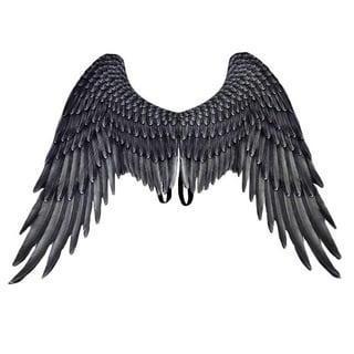 Black Adult Halloween Wing - 38 by 29.8 - Black Feather Wing - Costume  Wing - Large Angel Wing