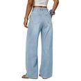 thumbnail image 5 of LEKODE Womens Jeans Baggy Pants Women Work Pants Work Pants Women Jeans for Women Trendy Straight Leg Jeans Palazzo Pants for Women Dress Pants Women's Straight Leg Jeans Light Blue L, 5 of 6