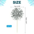 thumbnail image 2 of Uxcell 30 Pcs Firework Cupcake Toppers Sparkle Tassel Picks Silver, 2 of 7