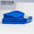 thumbnail image 3 of Oh Sheetz Flex / Split Top Queen Microfiber Bed Sheet Set with Oversized Queen Pillowcases - Flex Style Split Head Fits Up to 34" & Deep Pocket 18" Mattresses - Cobalt Blue, 3 of 4