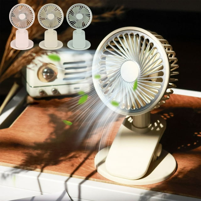 Sentmoon Desk Fan Small Fan Small Fan Clipable Desktop Small Fan USB Rechargeable Desktop Clip Type Small Fan Portable Fans Quiet Personal Fan for Office
