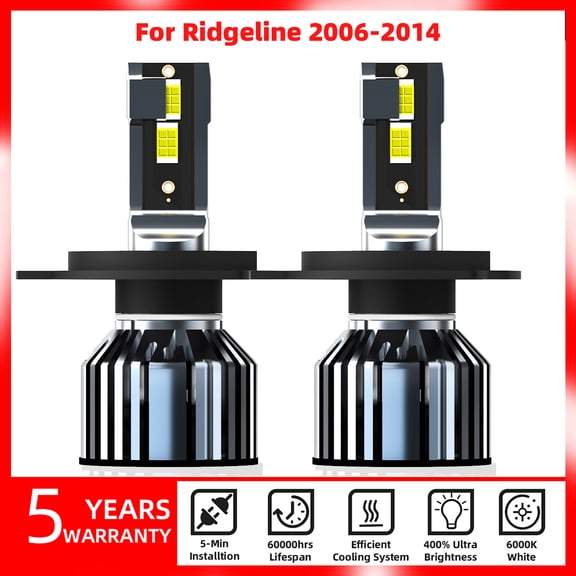 For Honda Ridgeline 2006-2014 LED Headlight High/Low Bulbs 6000K White Combo,9003 / H4 / HB2