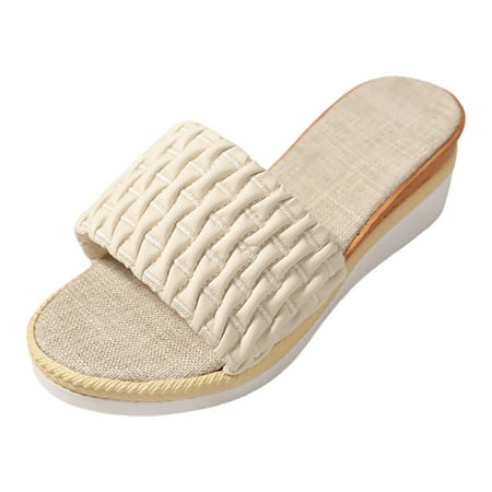 

Women Slope Heel Slippers Foreign Trade Large Size Fashion Comfortable Thick Bottom Ladies Sandals