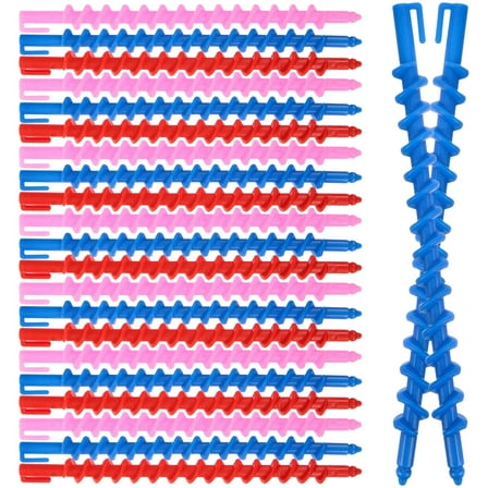 Beaupretty 20Pcs Plastic Flexible Spiral Perm Rods Hair Curlers for DIY Hair Waves